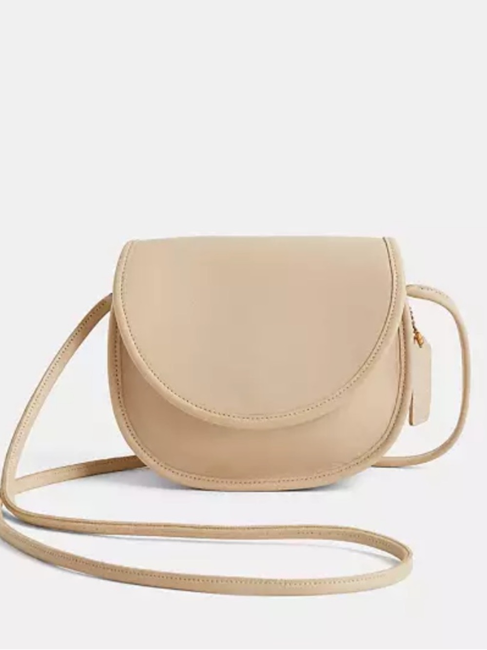 Vintage Coach Minimalist Casey Crossbody Saddle Bag in Bone